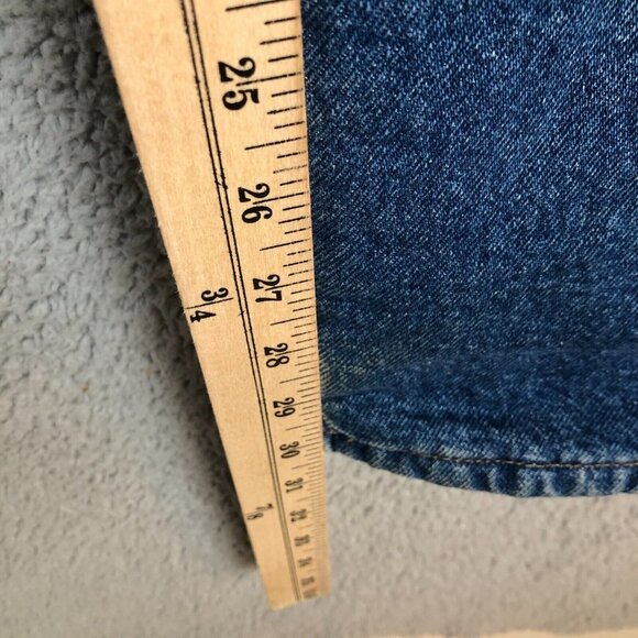 LL Bean Jeans Mens 34x30 Blue Medium Wash Green Fleece Lined Thermal 90s Classic - Picture 7 of 8